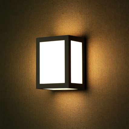 LED vonkajšie nástenné svietidlo 12W/230V 6400K IP65 čierne