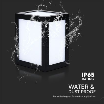 LED vonkajšie nástenné svietidlo 12W/230V 6400K IP65 čierne