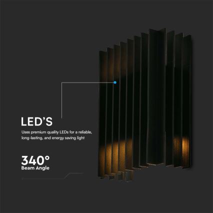 LED Vonkajšie nástenné svietidlo 2xLED/6W/230V IP65 3000K