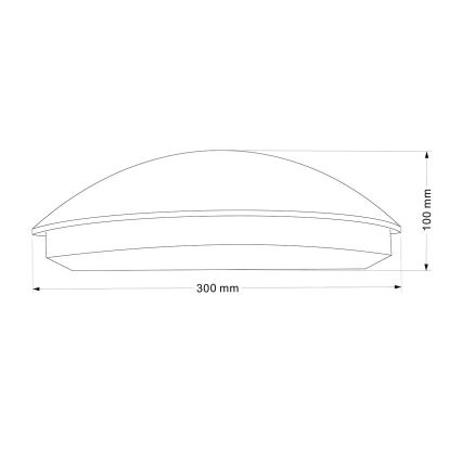 LED vonkajšie nástenné svietidlo ALABAMA LED/12W/230V IP54 čierne