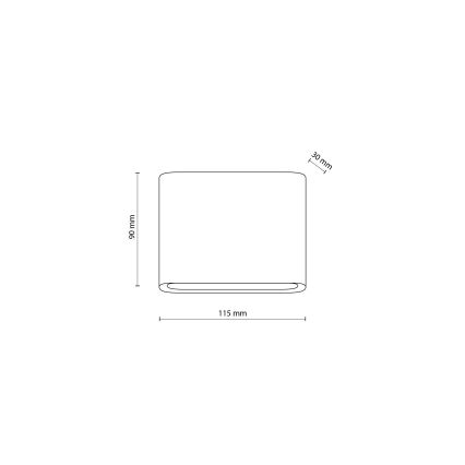 LED Vonkajšie nástenné svietidlo ARWENA 2xLED/3W/230V IP54 čierna