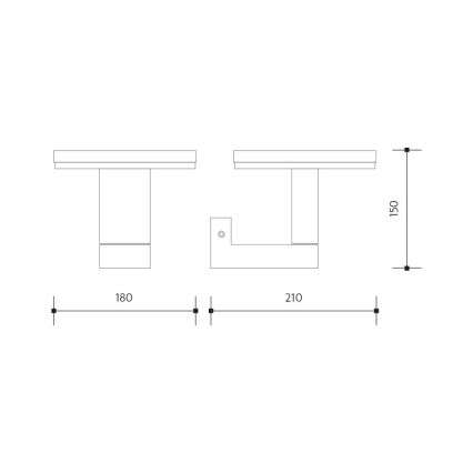 LED Vonkajšie nástenné svietidlo BARI LED/10W/230V 4000K IP54 antracit
