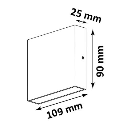 LED Vonkajšie nástenné svietidlo CHICAGO 2xLED/3,25W/230V IP44