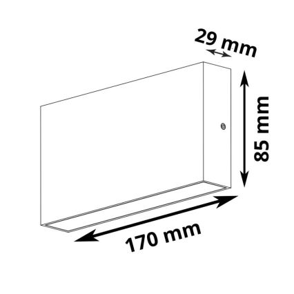 LED Vonkajšie nástenné svietidlo CHICAGO 2xLED/5,5W/230V IP44 biela