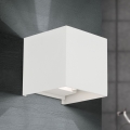 LED Vonkajšie nástenné svietidlo CUBE 2xLED/3W/230V IP54 biela