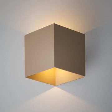 LED Vonkajšie nástenné svietidlo CUBE LED/5W/230V IP54 béžové
