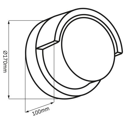 LED Vonkajšie nástenné svietidlo ESSEN LED/10W/230V IP44 čierna