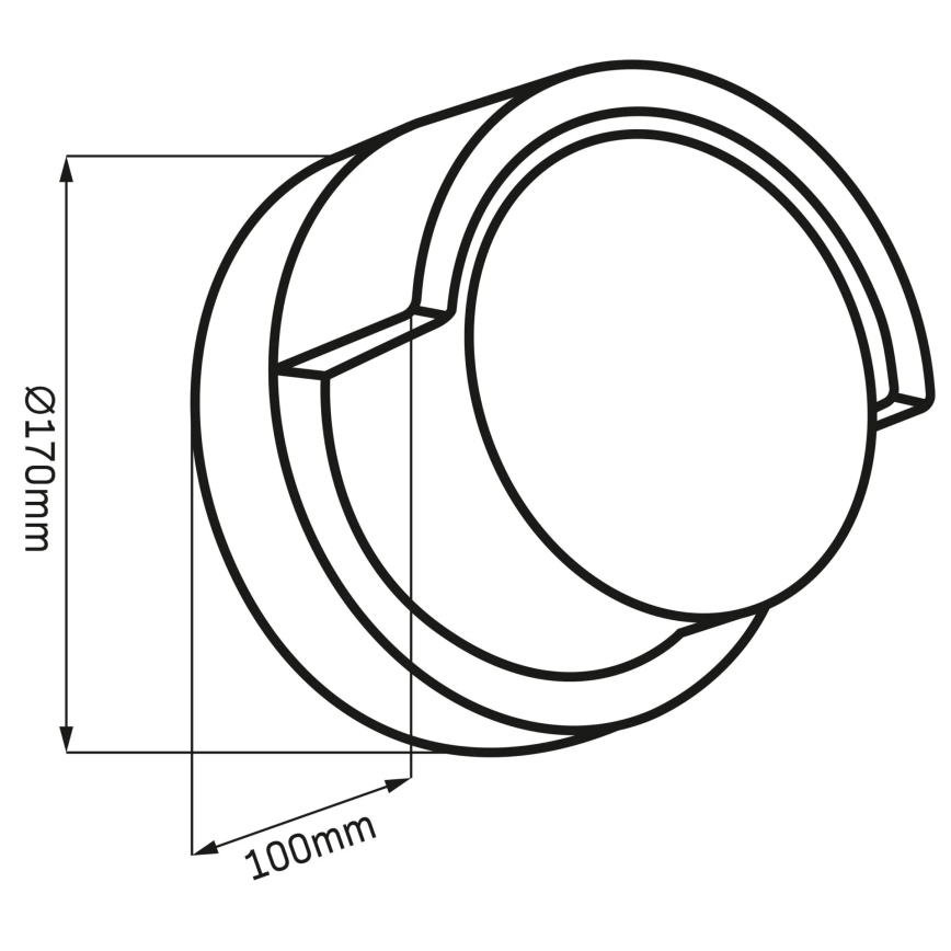LED Vonkajšie nástenné svietidlo ESSEN LED/10W/230V IP44 čierna