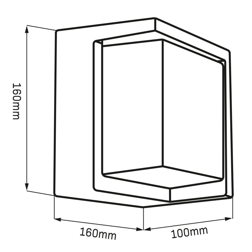 LED Vonkajšie nástenné svietidlo ESSEN LED/12W/230V IP44 čierna