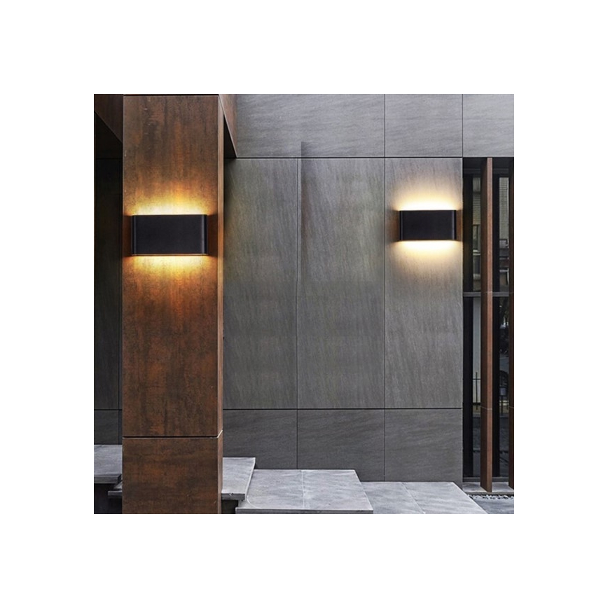 LED Vonkajšie nástenné svietidlo FLOW 2xLED/3W/230V IP54 4000K antracit