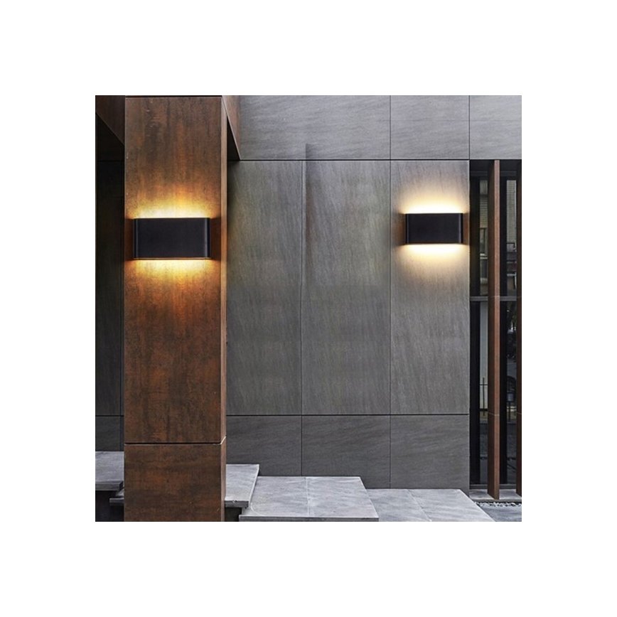 LED Vonkajšie nástenné svietidlo FLOW 2xLED/6W/230V IP54 3000K antracit
