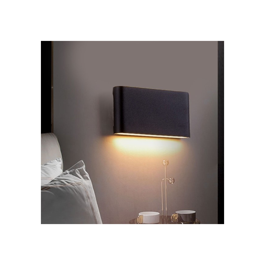 LED Vonkajšie nástenné svietidlo FLOW LED/9W/230V IP54 4000K antracit