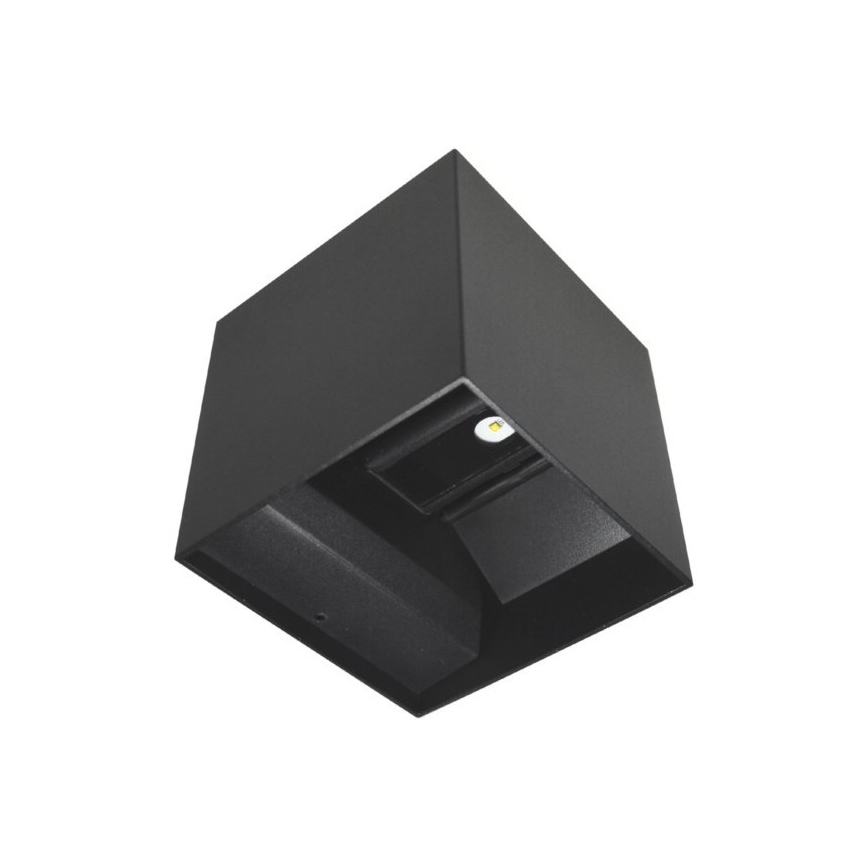 LED Vonkajšie nástenné svietidlo KREON 2xLED/3W/230V IP54 4000K čierna