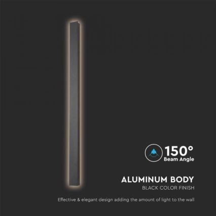 LED Vonkajšie nástenné svietidlo LED/10W/230V 4000K IP65 51 cm čierna