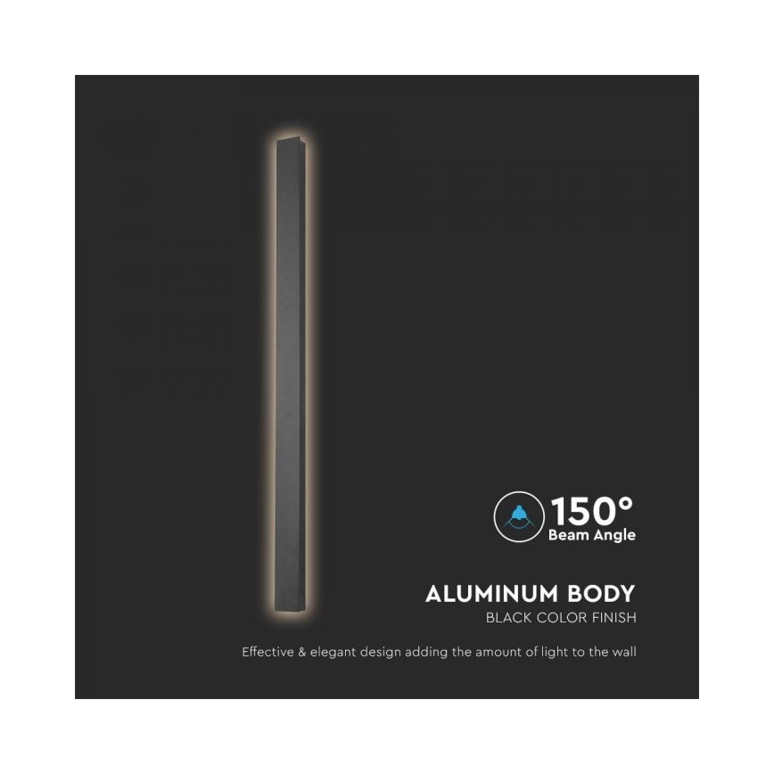 LED Vonkajšie nástenné svietidlo LED/10W/230V 4000K IP65 51 cm čierna