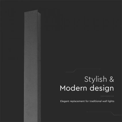 LED Vonkajšie nástenné svietidlo LED/10W/230V 4000K IP65 51 cm čierna