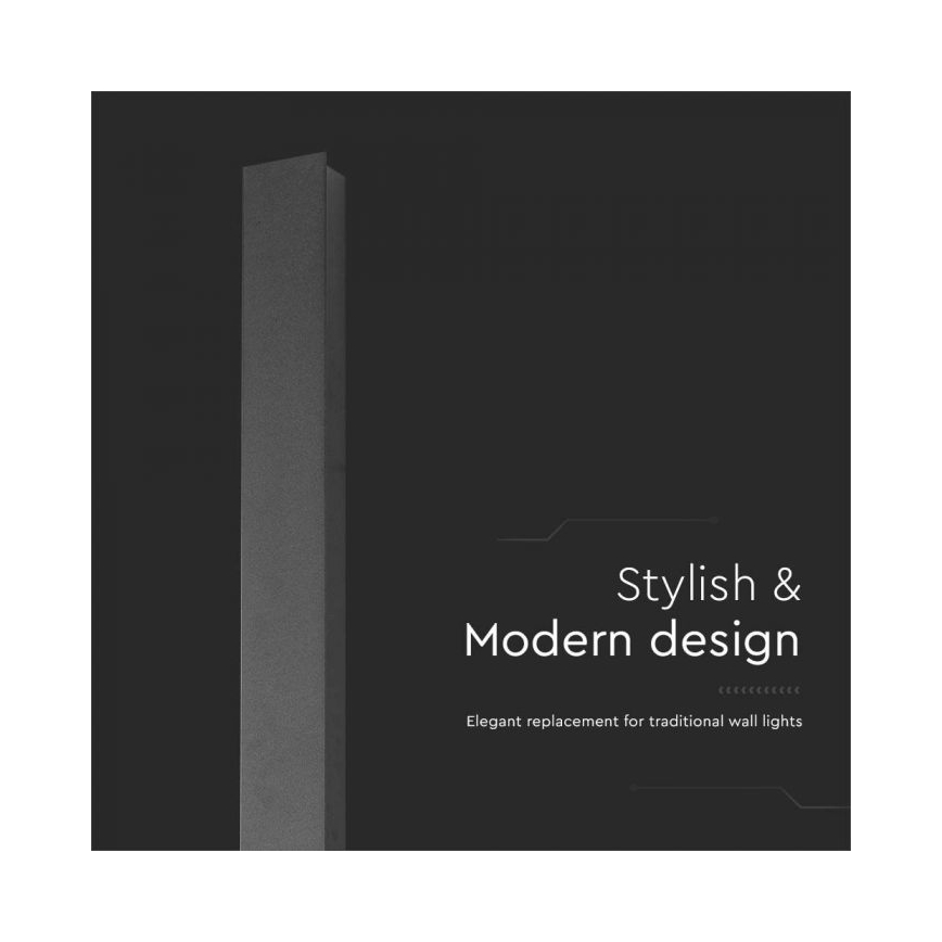 LED Vonkajšie nástenné svietidlo LED/10W/230V 4000K IP65 51 cm čierna