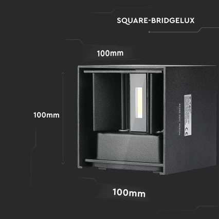 LED Vonkajšie nástenné svietidlo LED/11W/230V 3000K IP65 čierna