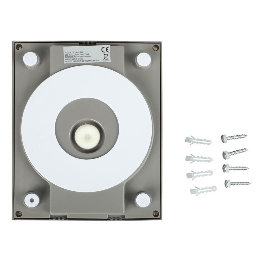 LED Vonkajšie nástenné svietidlo LED/12W/230V 3000K IP65 šedá