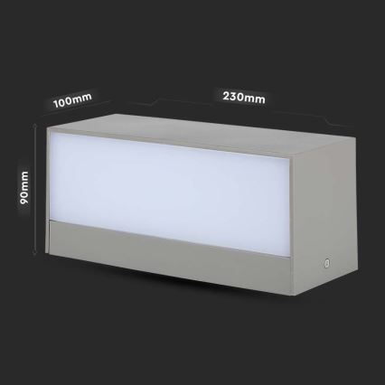 LED Vonkajšie nástenné svietidlo LED/12W/230V 4000K IP65