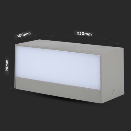 LED Vonkajšie nástenné svietidlo LED/12W/230V 6400K IP65