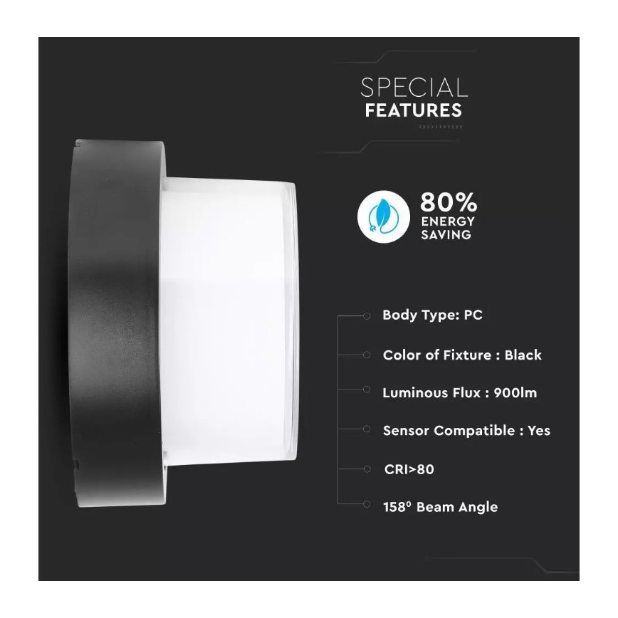 LED Vonkajšie nástenné svietidlo LED/12W/230V IP65 3000K
