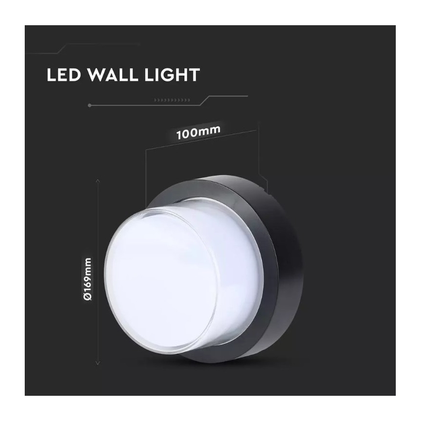 LED Vonkajšie nástenné svietidlo LED/12W/230V IP65 3000K