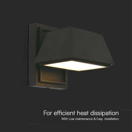 LED Vonkajšie nástenné svietidlo LED/15W/230V IP65 3000K čierna