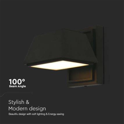 LED Vonkajšie nástenné svietidlo LED/15W/230V IP65 3000K čierna
