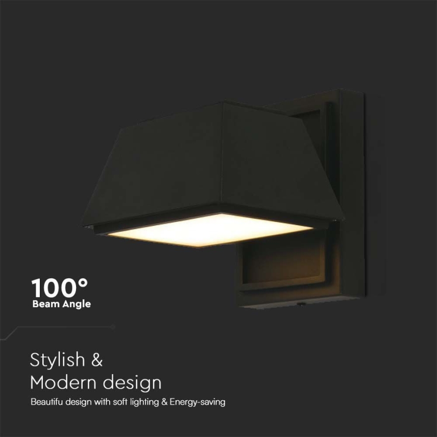 LED Vonkajšie nástenné svietidlo LED/15W/230V IP65 3000K čierna