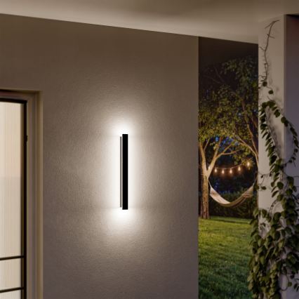 LED Vonkajšie nástenné svietidlo LED/18W/230V 60 cm IP65 čierna
