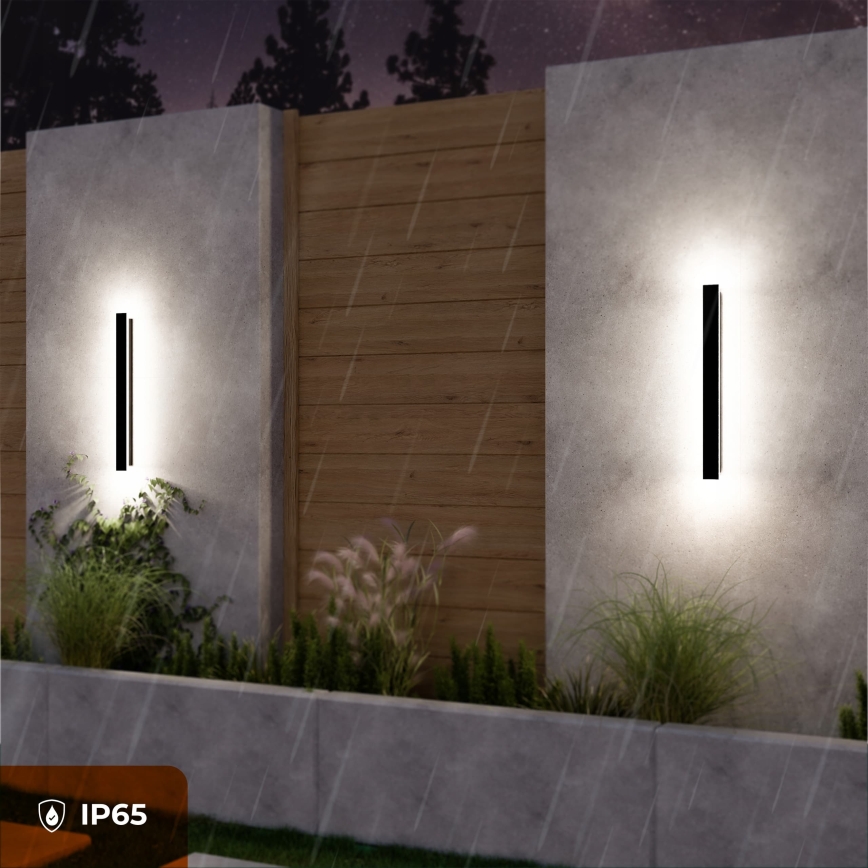 LED Vonkajšie nástenné svietidlo LED/18W/230V 60 cm IP65 čierna