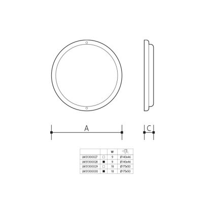 LED vonkajšie nástenné svietidlo LED/18W/230V IP54 čierne