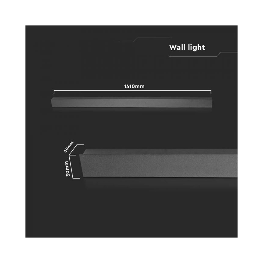 LED Vonkajšie nástenné svietidlo LED/23W/230V 3000K IP65 čierna