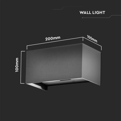 LED vonkajšie nástenné svietidlo LED/24W/230V 3000K IP65 antracit