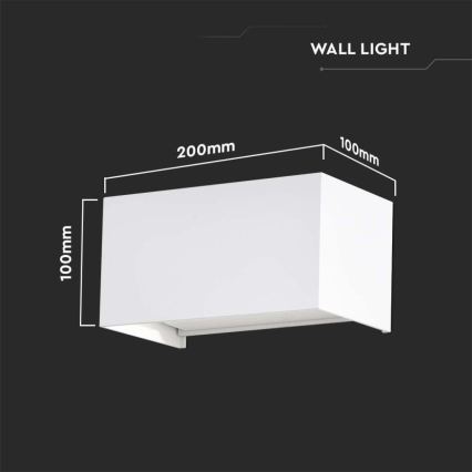 LED vonkajšie nástenné svietidlo LED/24W/230V 3000K IP65 biela