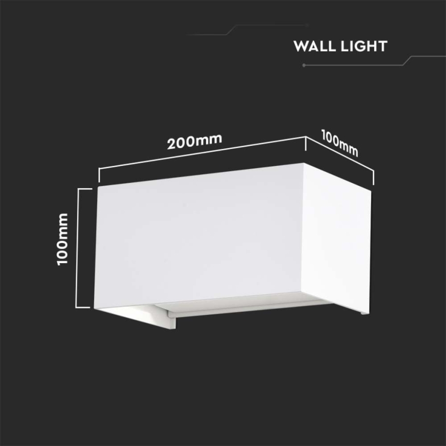 LED vonkajšie nástenné svietidlo LED/24W/230V 3000K IP65 biela