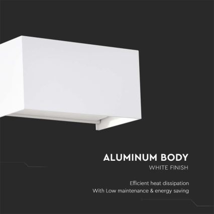 LED vonkajšie nástenné svietidlo LED/24W/230V 4000K IP65 biela