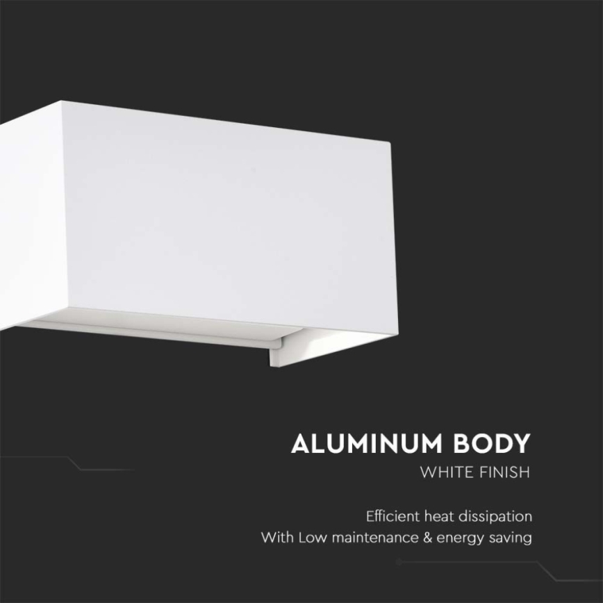 LED vonkajšie nástenné svietidlo LED/24W/230V 4000K IP65 biela