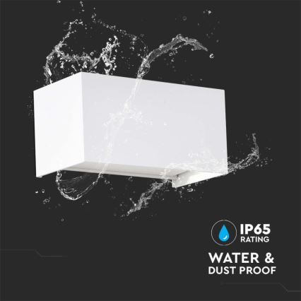 LED vonkajšie nástenné svietidlo LED/24W/230V 4000K IP65 biela
