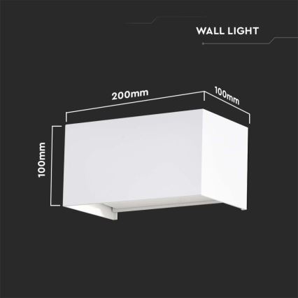 LED vonkajšie nástenné svietidlo LED/24W/230V 4000K IP65 biela