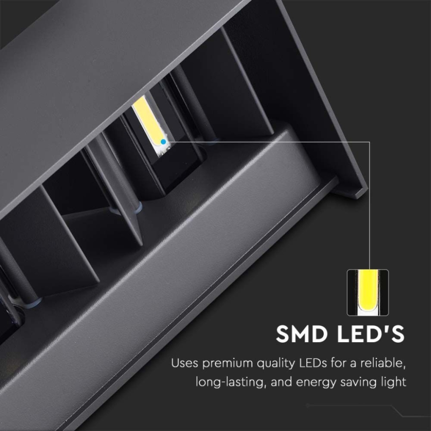 LED vonkajšie nástenné svietidlo LED/24W/230V 4000K IP65 čierne