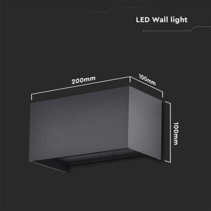 LED vonkajšie nástenné svietidlo LED/24W/230V 4000K IP65 čierne