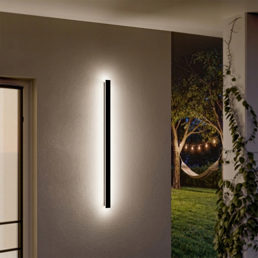 LED Vonkajšie nástenné svietidlo LED/30W/230V 100 cm IP65 čierna
