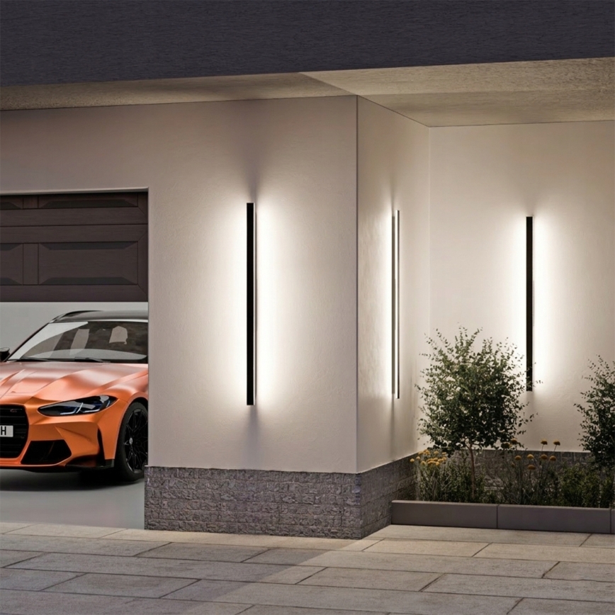 LED Vonkajšie nástenné svietidlo LED/30W/230V 100 cm IP65 čierna