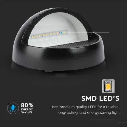 LED Vonkajšie nástenné svietidlo LED/3W/230V 4000K IP65 čierna