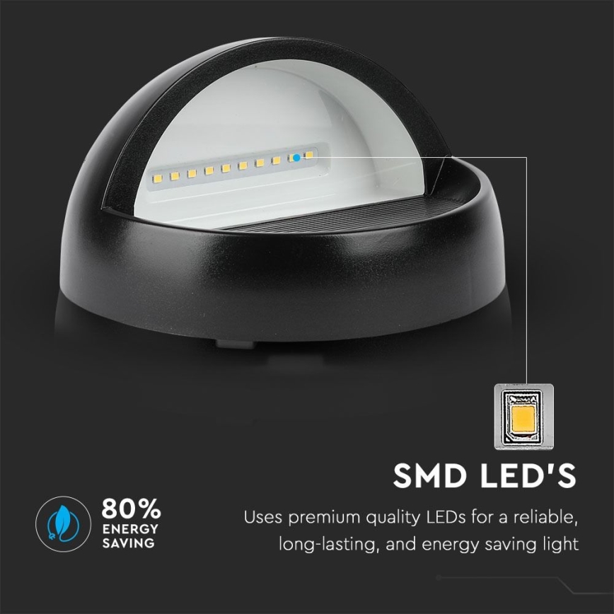 LED Vonkajšie nástenné svietidlo LED/3W/230V 4000K IP65 čierna