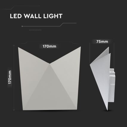 LED Vonkajšie nástenné svietidlo LED/5W/230V 3000K IP65 šedá