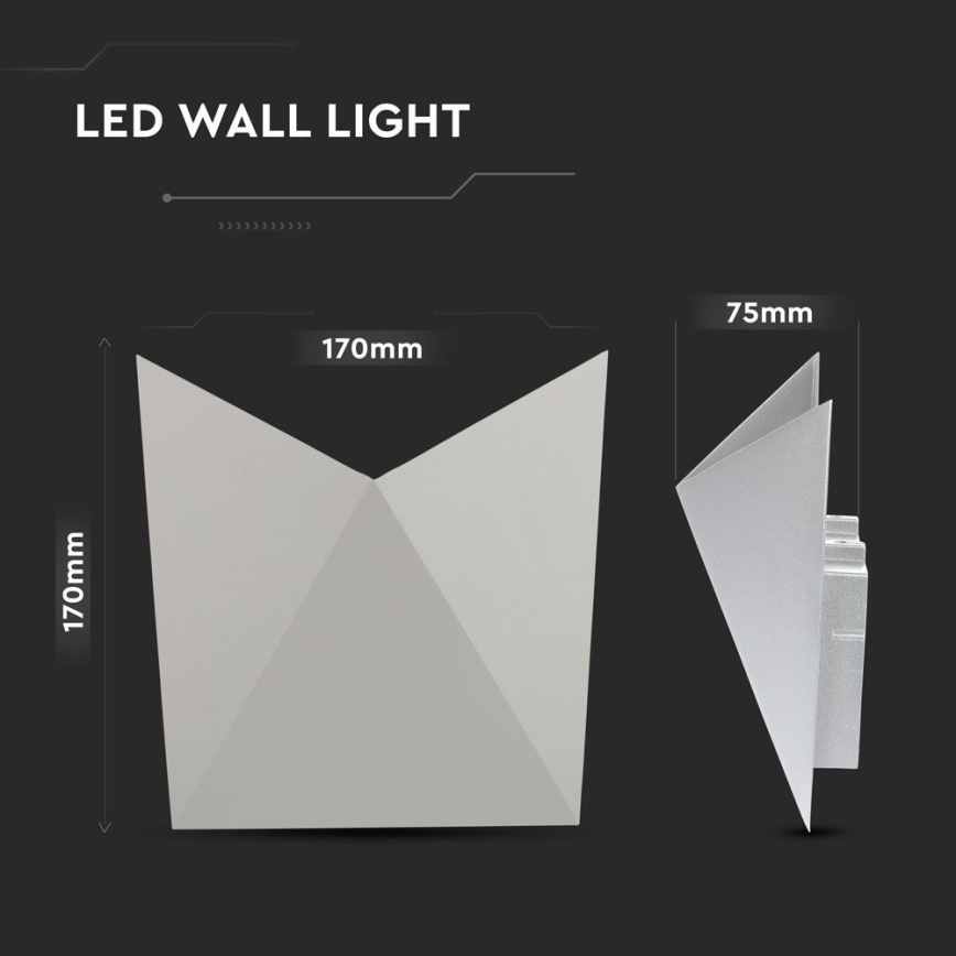 LED Vonkajšie nástenné svietidlo LED/5W/230V 3000K IP65 šedá