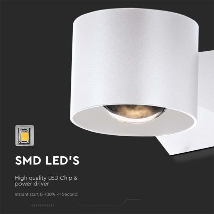 LED Vonkajšie nástenné svietidlo LED/5W/230V 4000K IP65 biela